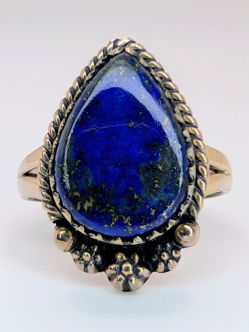 Lapis Lazuli S925 Sterling Silver Ring Size 9